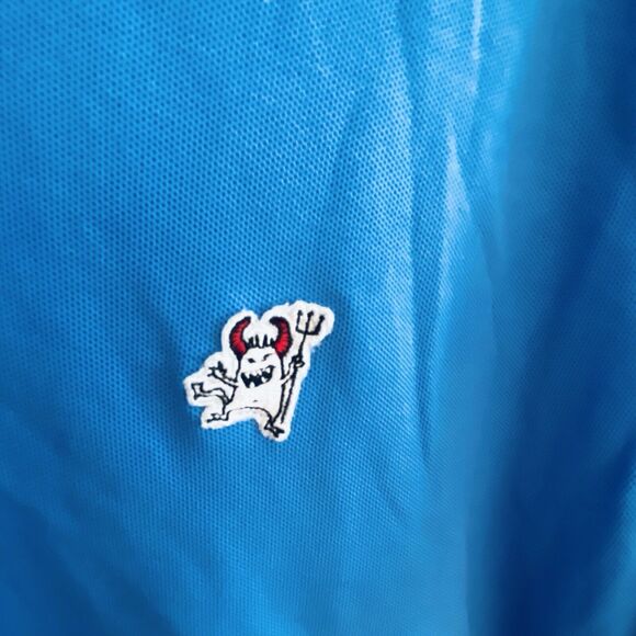 ROBERT GRAHAM Golf Polo Mens Size Small Classic Pique Shirt Devil Logo Pitchfork - Picture 2 of 12